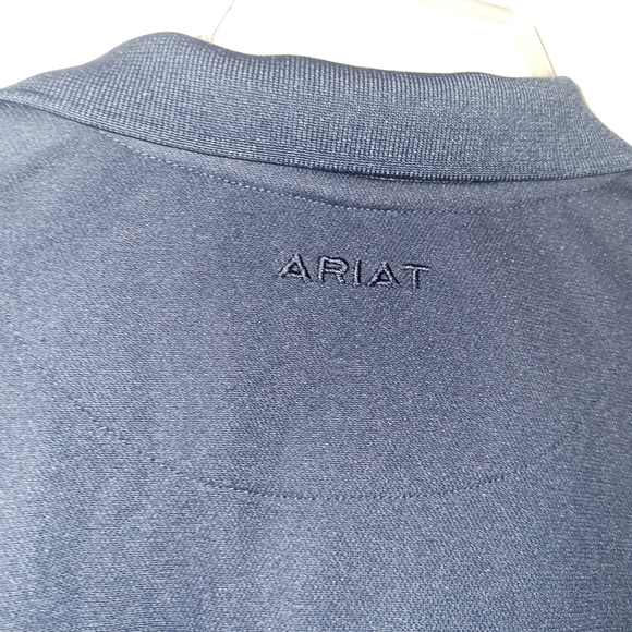 Ariat Tek Polo Size X Large Navy Blue - Picture 3 of 12